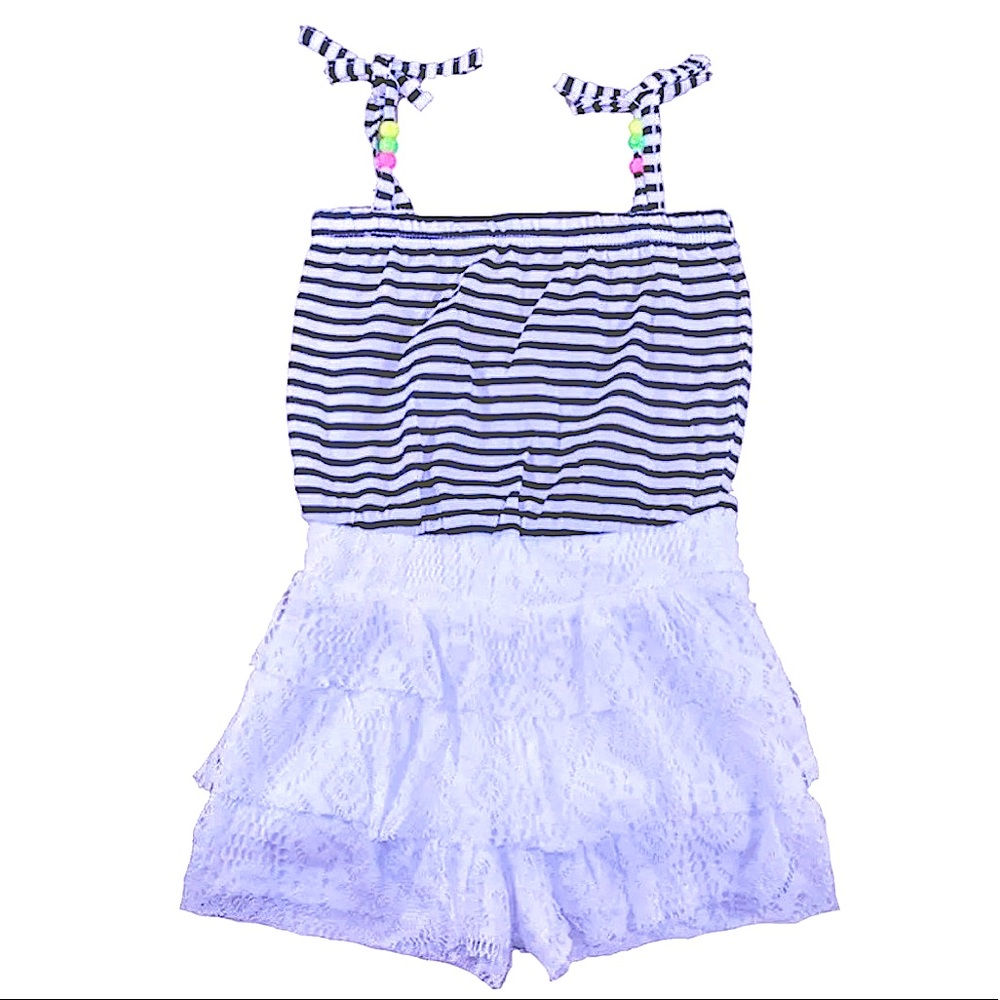 Hello Gorgeous Toddler Girls Clothes 3t Romper Lace Shorts